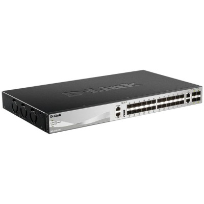 D-Link DGS-3130-30S 30-Port Gigabit Lite L3 Managed Switch, 24x SFP ports, 2x 10GBASE-T and 4x 10G SFP+